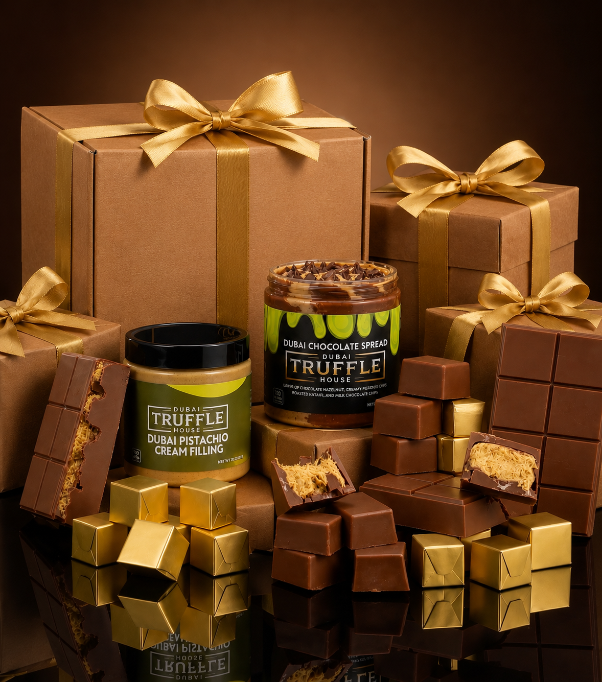 Dubai Truffle House Mystery Monthly Box — gift-wrapped chocolate collection